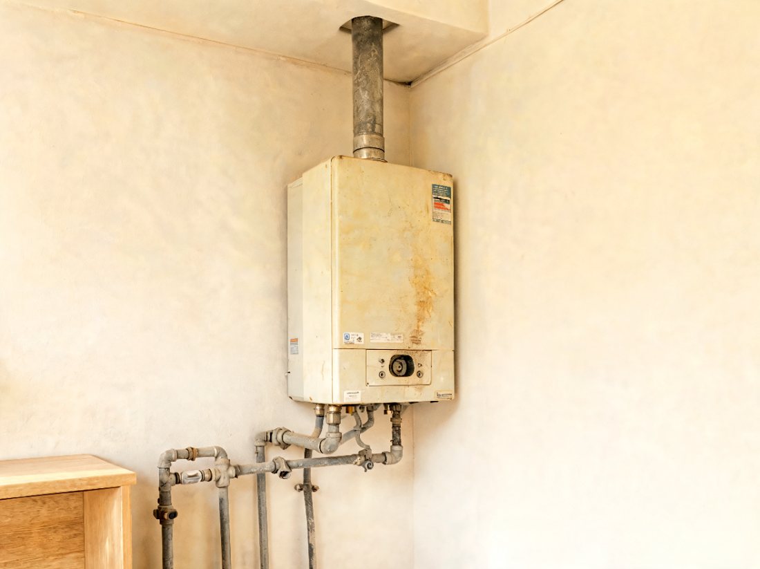 Avant travaux : chaudière gaz de 22 ans à Compiègne