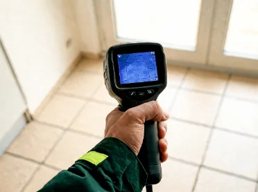 Carrelage rebouché après réparation de la fuite à Venette