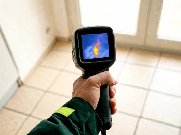 Recherche de fuite sous chape à la caméra thermique à Venette